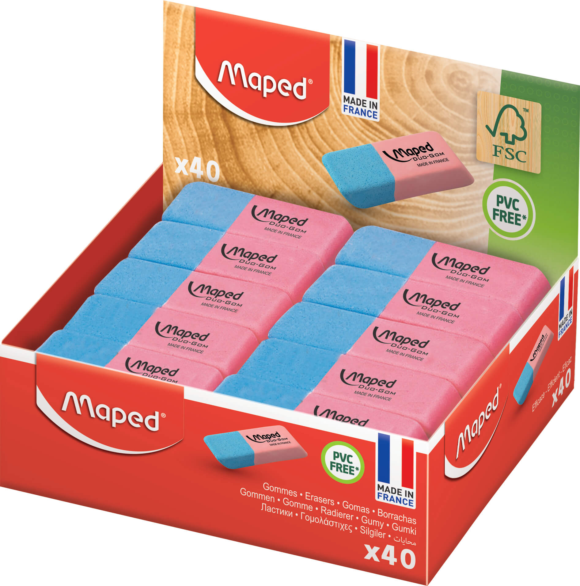 Eraser Duo Regular Display MAPED 010033FM